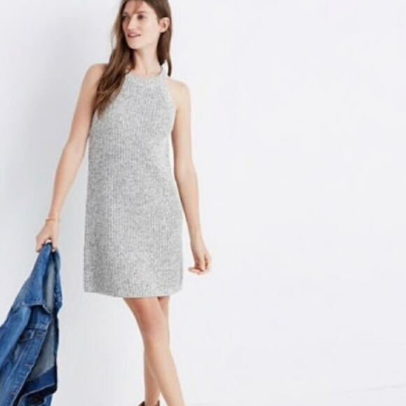 Madewell Ribbed Knit Sweater Tank Dress - Picture 1 of 11
